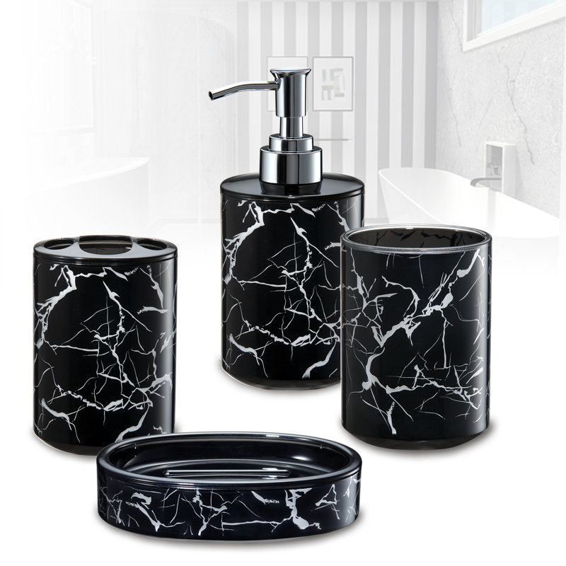 Immanuel 3D Marble Bathroom Accessory Set & Reviews Wayfair